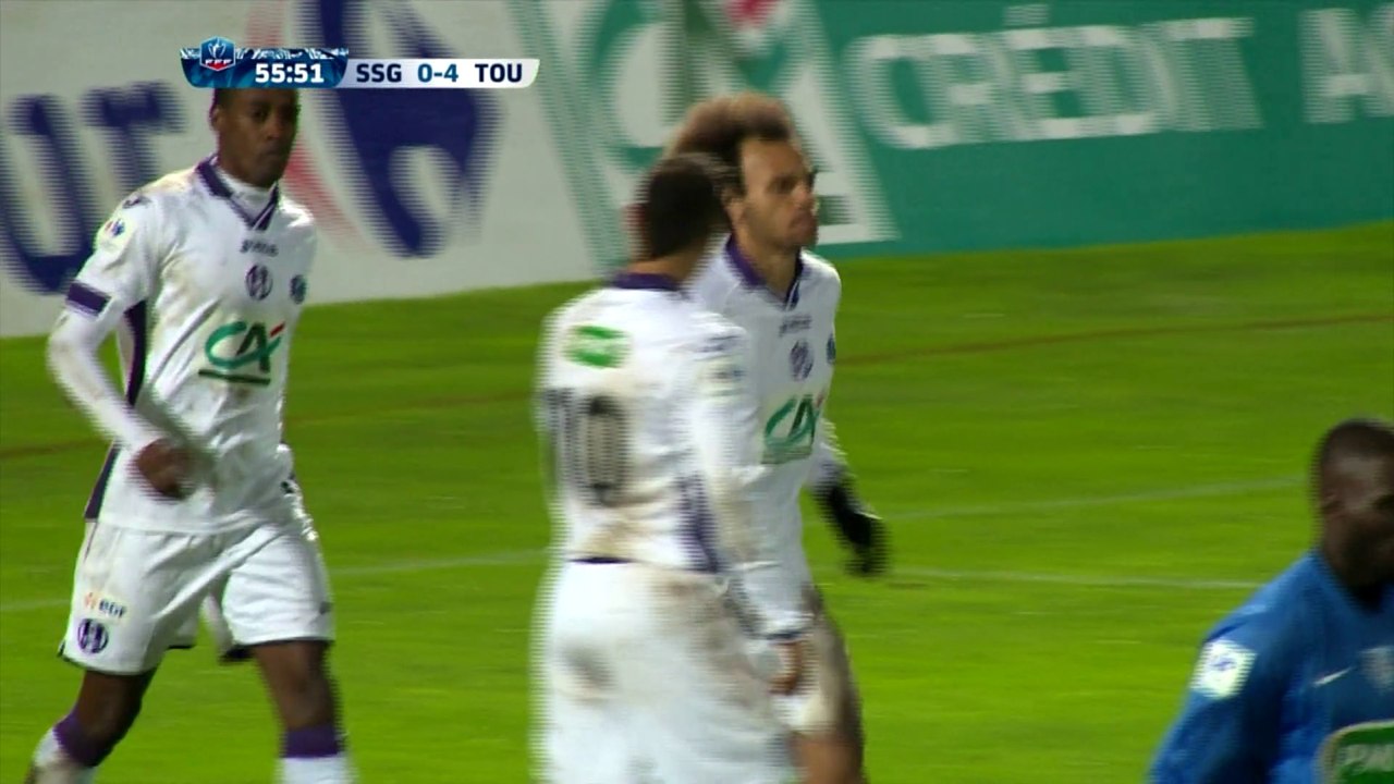 Le but du doublé de Martin Braithwaite contre Sannois Saint-Gratien