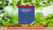 PDF Download  Recent Advances in Earthquake Geotechnical Engineering and Microzonation Geotechnical Read Online
