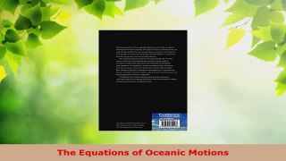 PDF Download  The Equations of Oceanic Motions Download Full Ebook