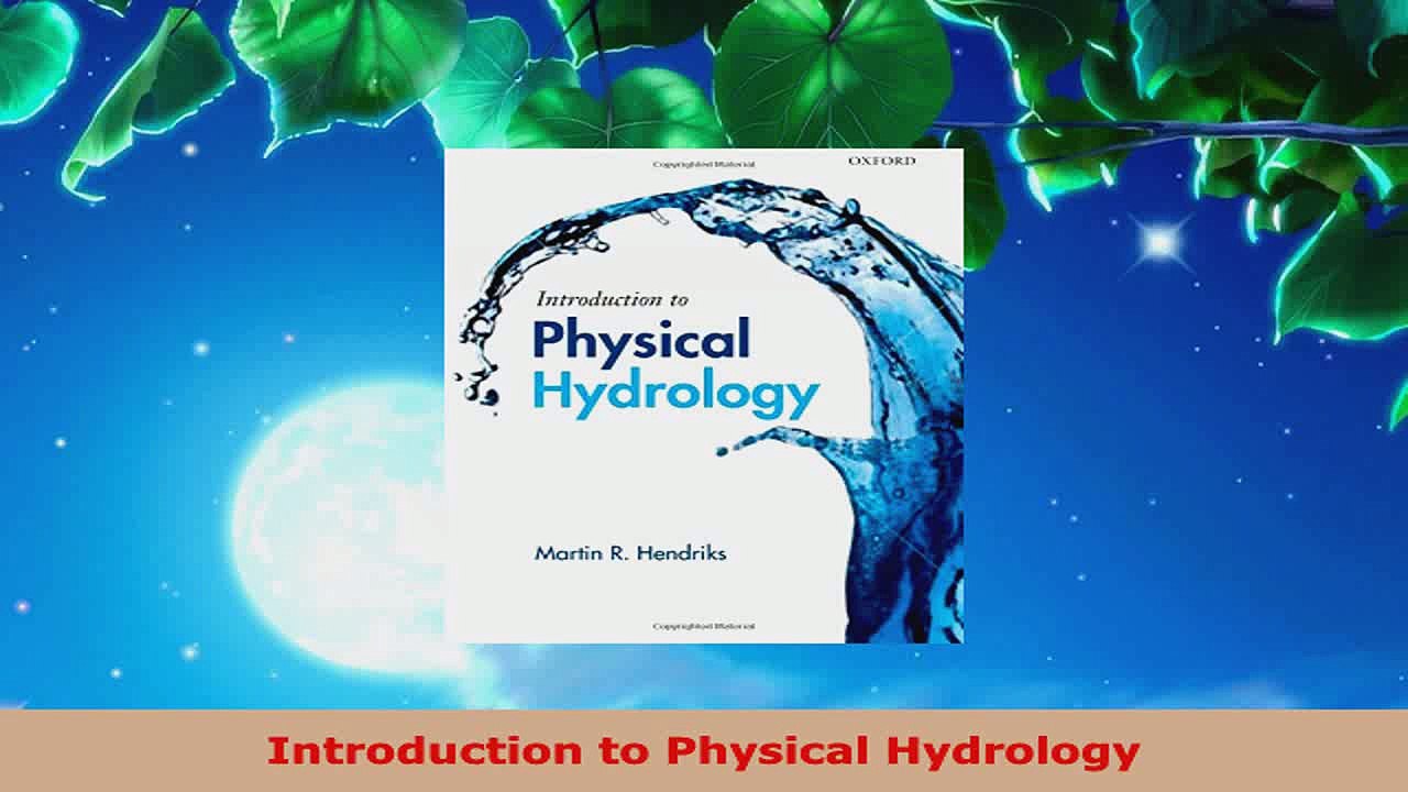 PDF Download  Introduction to Physical Hydrology PDF Online