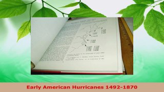 PDF Download  Early American Hurricanes 14921870 Download Online