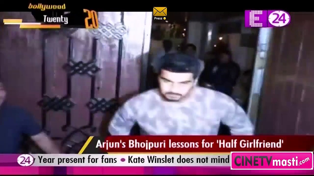 Arjun's  Bhipuri lessions for 'Half Girlfriend' 5th January 2016 cinetvmasti.com