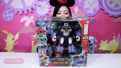 윙키와 헬로카봇이 함께 하는 또봇 델타트론 펜타스톰 기가세븐 자동차 놀이 Hello Carbot Tobot Deltatron Pentastorm Giga7