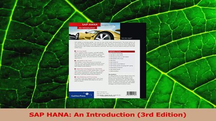 PDF Download  SAP HANA An Introduction 3rd Edition Download Full Ebook