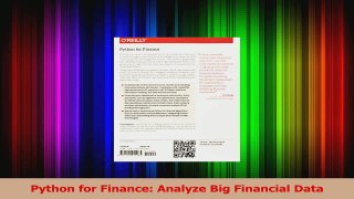 PDF Download  Python for Finance Analyze Big Financial Data Read Online