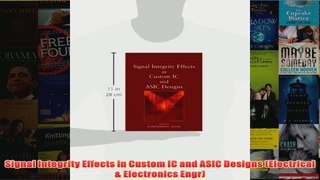 Signal Integrity Effects in Custom IC and ASIC Designs Electrical  Electronics Engr