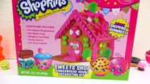 SHOPKINS GINGERBREAD HOUSE KIT FROSTING GUMMY CANDY FOOD CRAFT PLAYSET COOKIESWIRLC VIDEO
