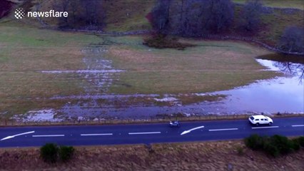 Flooded River Dee threatens famous Abergeldie Castle