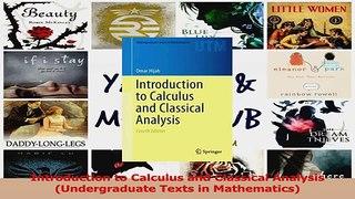 PDF Download  Introduction to Calculus and Classical Analysis Undergraduate Texts in Mathematics PDF Full Ebook