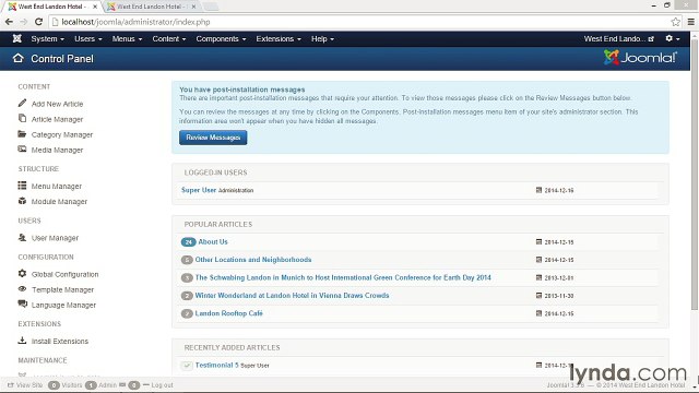 039 Configuring category lists - Working with Joomla! 3.3