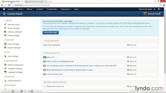 040 Advanced category-list configuration - Working with Joomla! 3.3