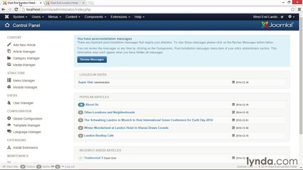 040 Advanced category-list configuration - Working with Joomla! 3.3