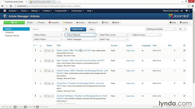 041 Creating a featured blog on the homepage - Working with Joomla! 3.3