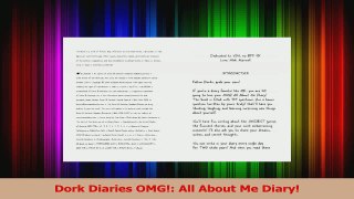 PDF Download  Dork Diaries OMG All About Me Diary PDF Online