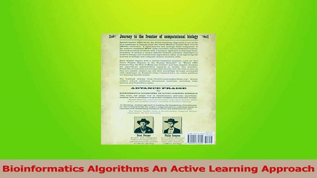 PDF Download Bioinformatics Algorithms An Active Learning Approach PDF Online