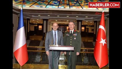 Fransa Savunma Bakanı Drian, Genelkurmay Başkanı Akar'ı Ziyaret Etti