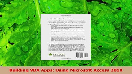 PDF Download  Building VBA Apps Using Microsoft Access 2010 Read Online