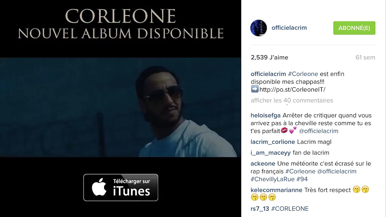 Lacrim - Spot Instagram