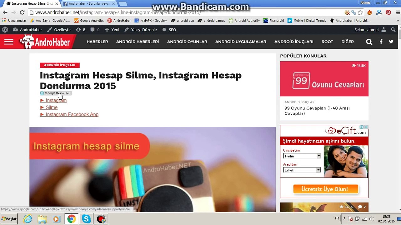 Instagram Hesap Silme , Instagram Hesap Dondurma Nasıl Yapılır ?
