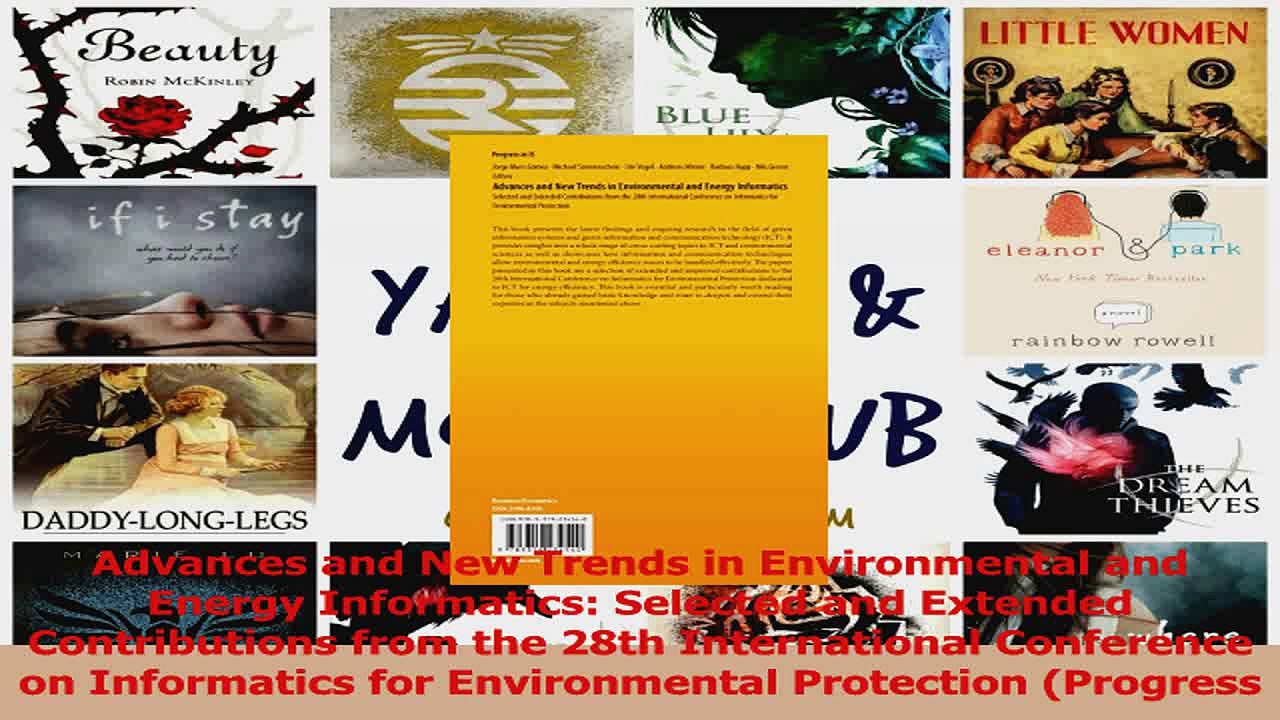 PDF Download  Advances and New Trends in Environmental and Energy Informatics Selected and Extended Download Full Ebook