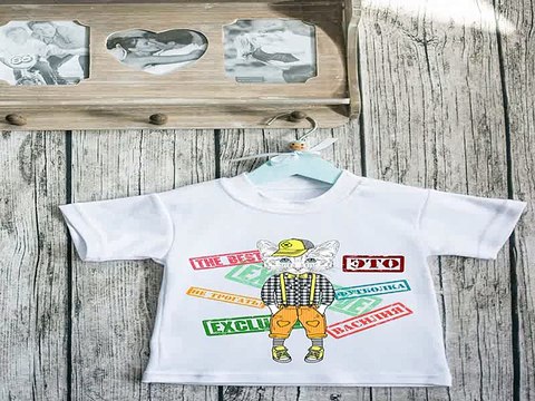 Вот это ВЕЩЬ! подарок на день рождения - Футболка детская с вашим текстом Стильный котик в г. Тула