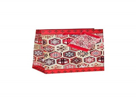 Отличный подарок на все случаи жизни - Пакет подарочный новогодний Алые снежинки в г. Пенза