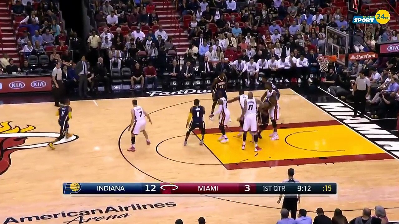 Paul George puts up 32, but Dwyane Wade (27 points) & the Miami Heat rally back for the victory! 05.01.2016 HD