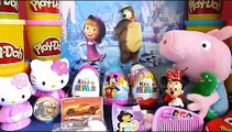 Disney Маша и Медведь, Masha i Medved Cars Frozen, Peppa Pig,Toys, Kinder masha and the bear