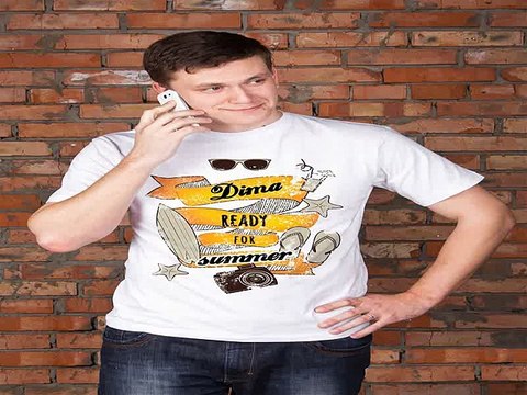 Отличный подарок на именины - Футболка мужская с вашим текстом Ready for Summer в г. Мурманск