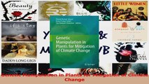 PDF Download  Genetic Manipulation in Plants for Mitigation of Climate Change Read Full Ebook