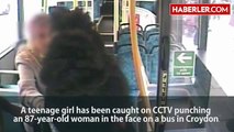 Genç Kız, 87 Yaşındaki Kadına Otobüste Yumruk Attı