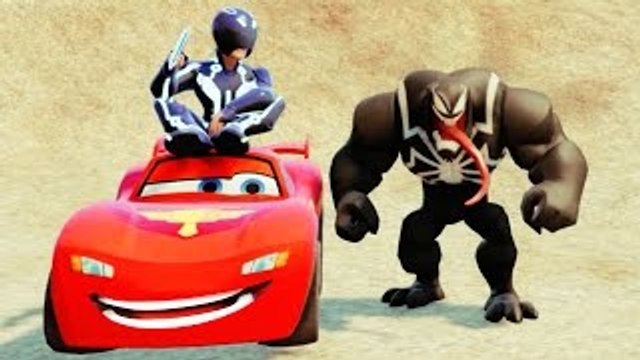 Nursery Rhymes Disney Pixar Cars Spiderman Villain & Lightning McQueen (Children Songs w/