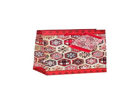 Ура! Долго искал подарок на все случаи жизни - Пакет подарочный новогодний Алые снежинки в г. Нижний Новгород