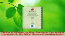 Read  The Key of Solomon the King Translated from Ancient Manuscripts in the British Museum Ebook Free