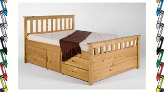 KING SIZE CAPTAINS BED WITH 8 DRAWERS AND 2 CUPBOARDS FROM CENTURION PINE