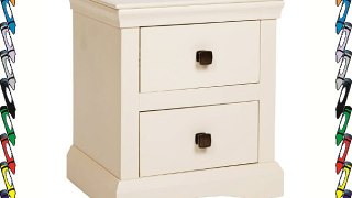 NEW FRENCH IVORY 2 DRAWER BEDSIDE CABINET