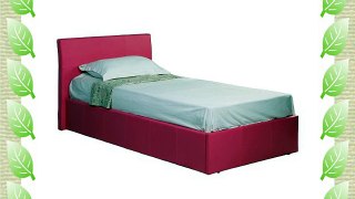 Nicki Hot Pink 3ft Single Ottoman Gas Lift Bed faux leather