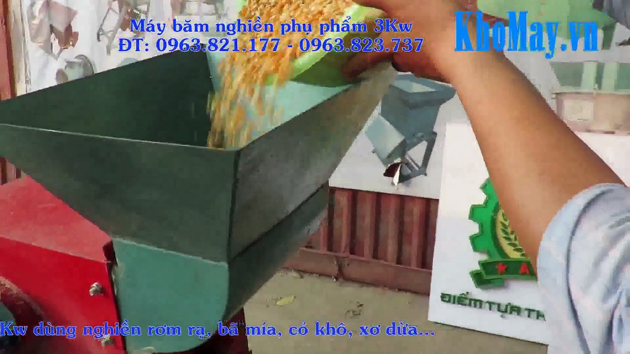 Máy xay xơ dừa, bã mía, phụ phẩm khô