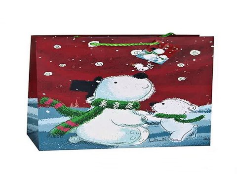 Недорогой подарок на все случаи жизни - Пакет подарочный новогодний Северные мишки в г. Астрахань