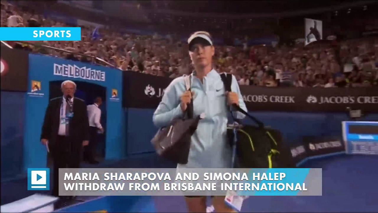 Maria Sharapova and Simona Halep withdraw from Brisbane International