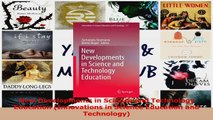 PDF Download  New Developments in Science and Technology Education Innovations in Science Education and PDF Online