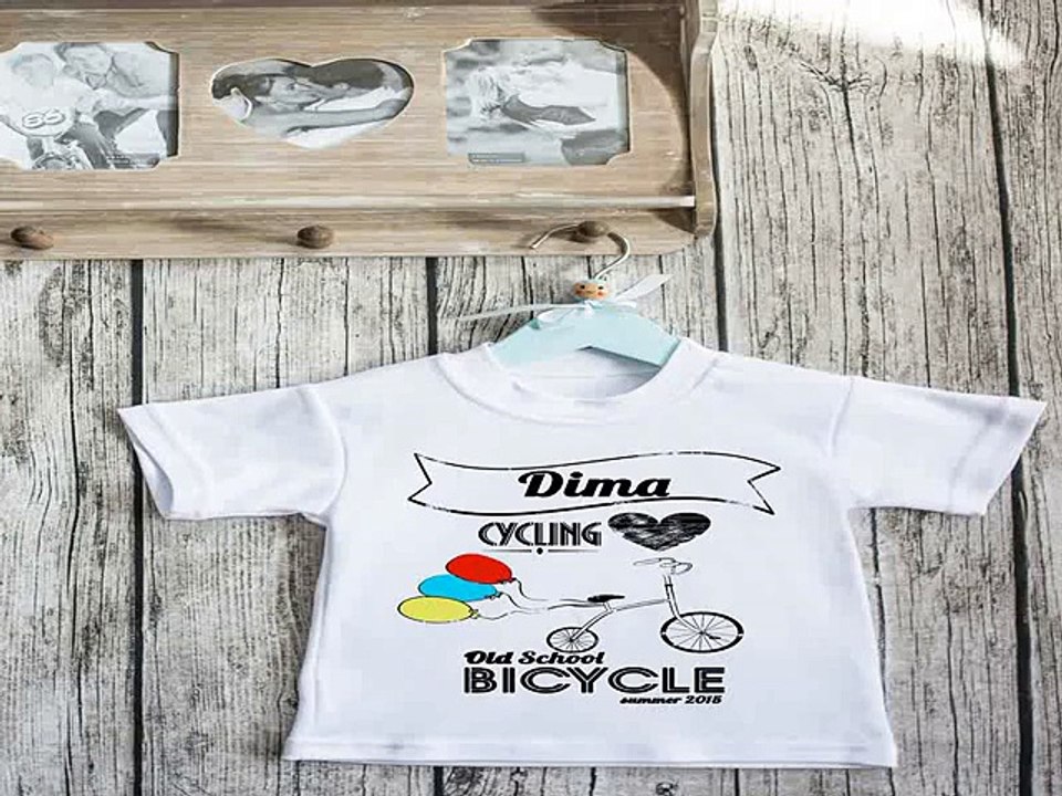 Недорогой подарок на именины - Футболка детская с вашим текстом Bicycle в г. Екатеринбург