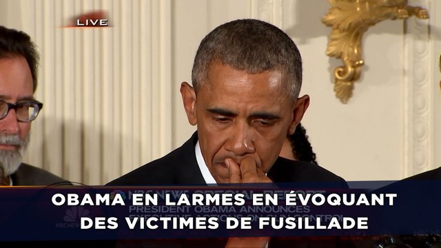 Barack Obama en larmes en évoquant des victimes de fusillade