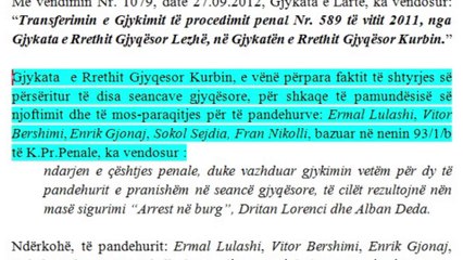 DRITAN LORENCI DO TE RIGJYKOHEJ PER VRASJEN NE GJYKATEN E LEZHES