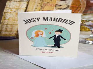 Лучший подарок на именины - Открытка с вашим текстом Just Married в г. Мурманск