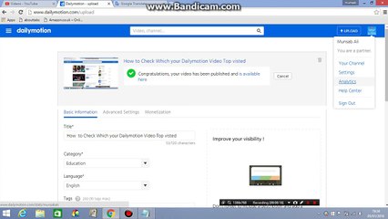 Cómo comprobar cual su Dailymotion Vídeo arriba visitado