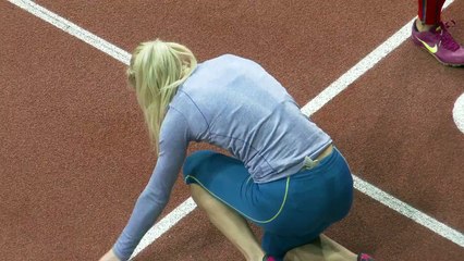 gorgeous Ukrainian vs Russian female athletes start from their back