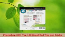 Download  Photoshop CS5 Top 100 Simplified Tips and Tricks Ebook Online