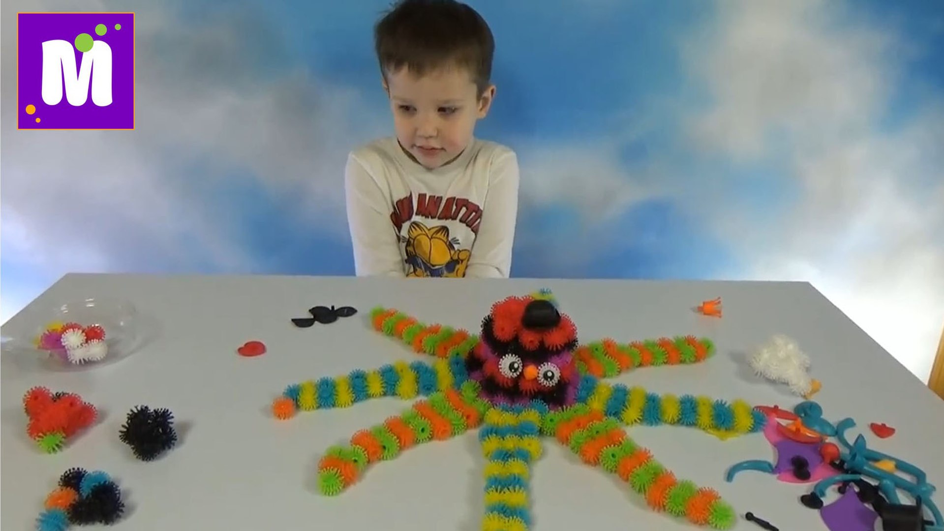 ⁣Конструктор Банчемс делаем цветные животные из шариков Banchems set unboxing make toy animals