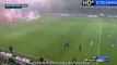 Sampdoria fans set off fireworks and flares in the pitch - Genoa vs Sampdoria - Serie A - 05.01.2015